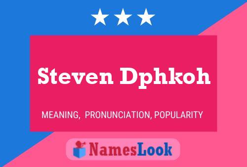 Steven Dphkoh Namensposter