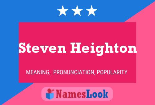 Steven Heighton Namensposter