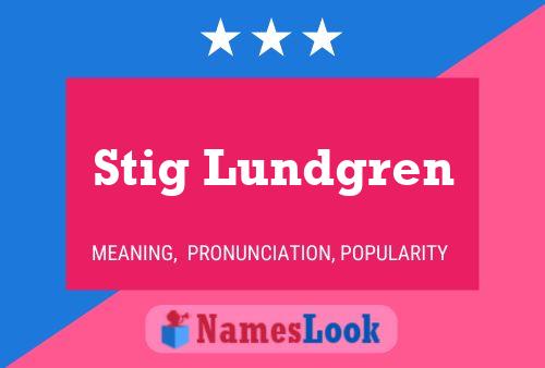 Stig Lundgren Namensposter