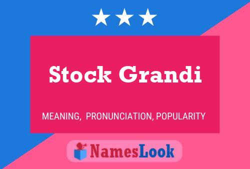 Stock Grandi Namensposter