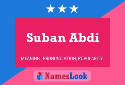 Suban Abdi Namensposter