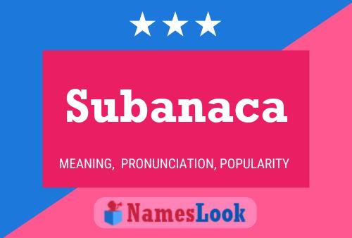 Subanaca Namensposter