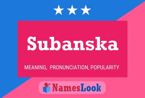 Subanska Namensposter