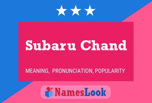 Subaru Chand Namensposter