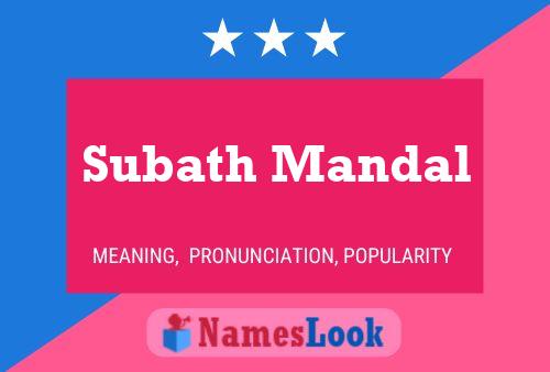 Subath Mandal Namensposter