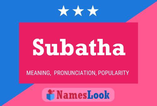 Subatha Namensposter