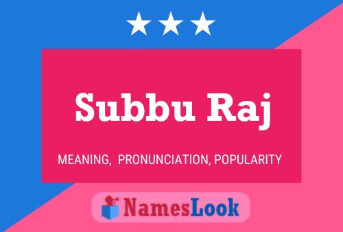 Subbu Raj Namensposter