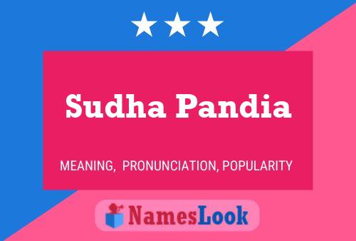 Sudha Pandia Namensposter