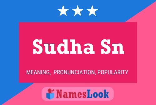 Sudha Sn Namensposter