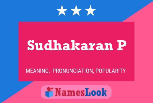 Sudhakaran P Namensposter