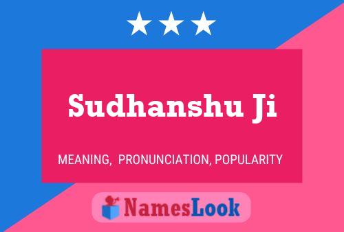 Sudhanshu Ji Namensposter