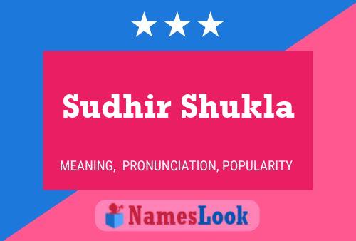 Sudhir Shukla Namensposter