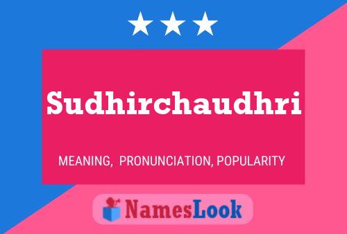 Sudhirchaudhri Namensposter