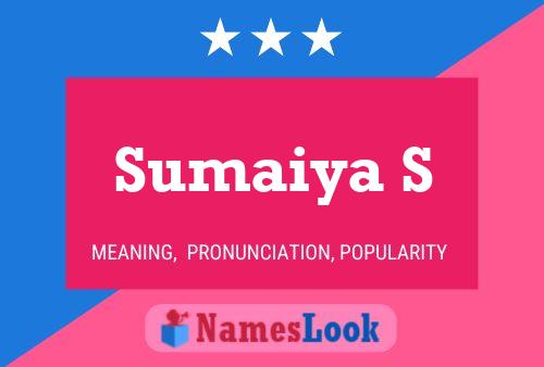 Sumaiya S Namensposter