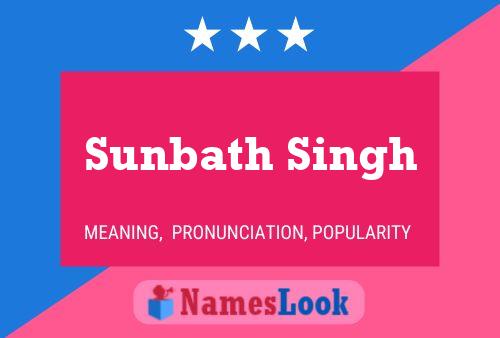 Sunbath Singh Namensposter