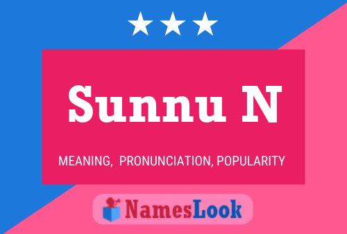 Sunnu N Namensposter