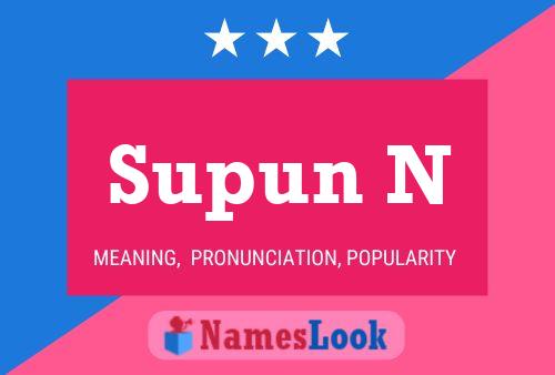 Supun N Namensposter