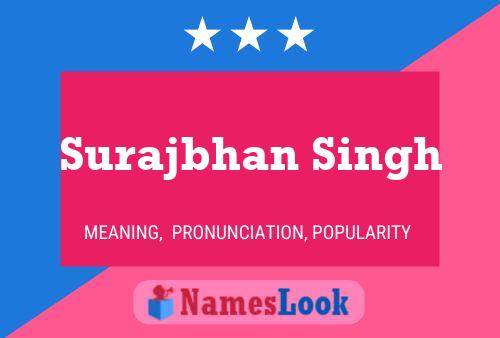 Surajbhan Singh Namensposter