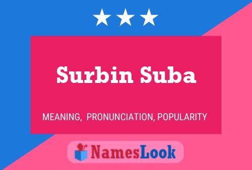 Surbin Suba Namensposter