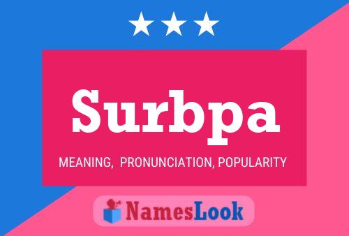 Surbpa Namensposter