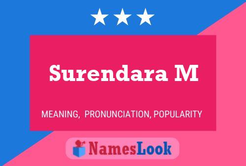 Surendara M Namensposter