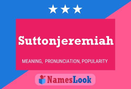 Suttonjeremiah Namensposter