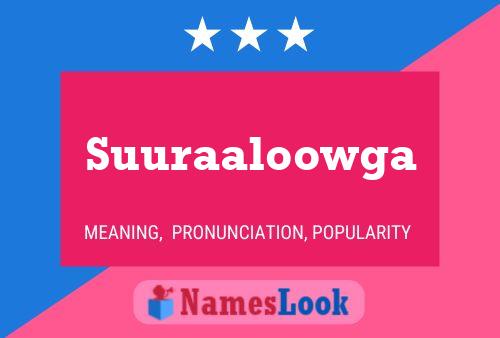 Suuraaloowga Namensposter