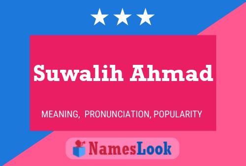 Suwalih Ahmad Namensposter