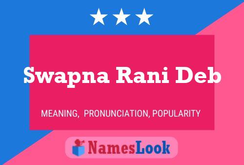 Swapna Rani Deb Namensposter