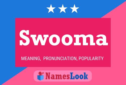 Swooma Namensposter