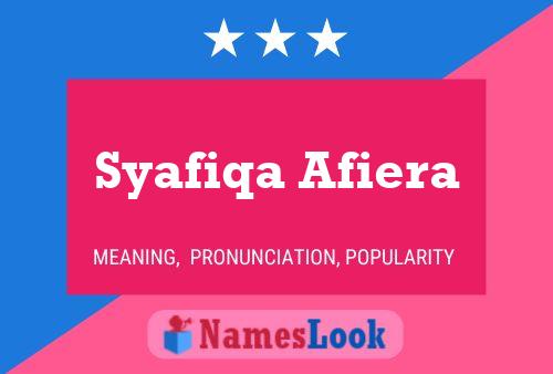 Syafiqa Afiera Namensposter