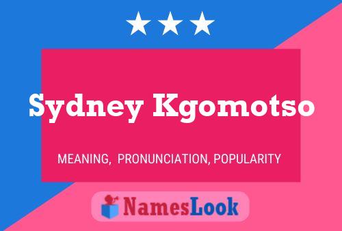 Sydney Kgomotso Namensposter