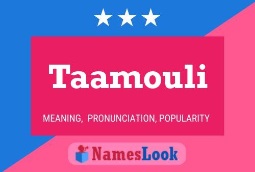 Taamouli Namensposter