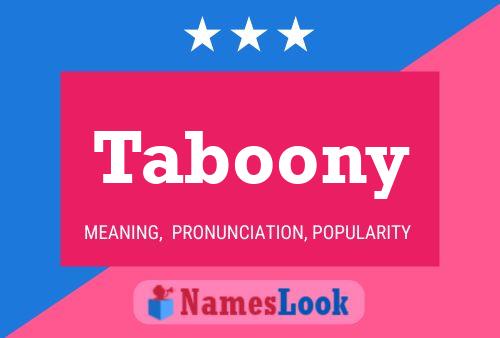 Taboony Namensposter