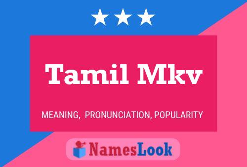 Tamil Mkv Namensposter