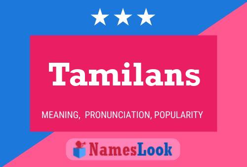 Tamilans Namensposter