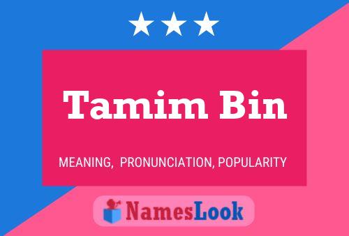 Tamim Bin Namensposter