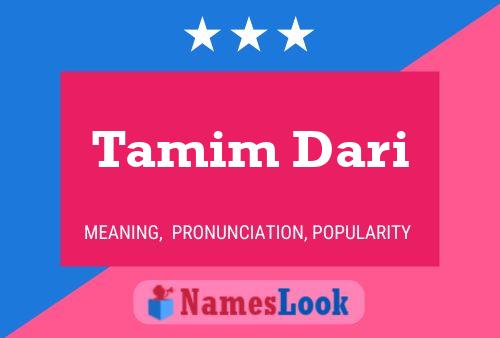 Tamim Dari Namensposter