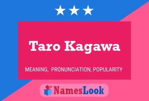 Taro Kagawa Namensposter