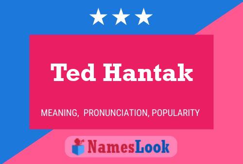 Ted Hantak Namensposter