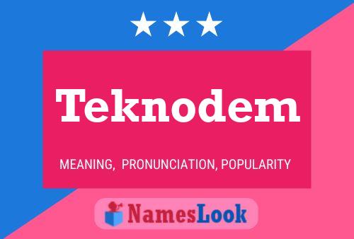 Teknodem Namensposter