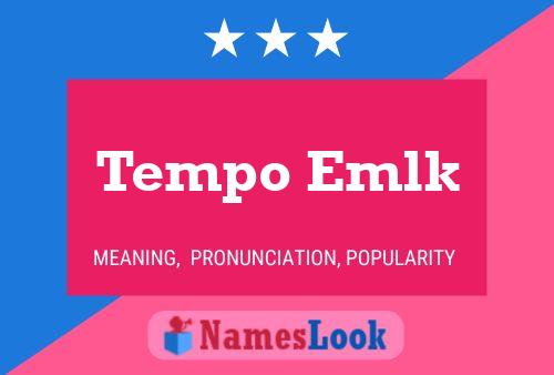 Tempo Emlk Namensposter