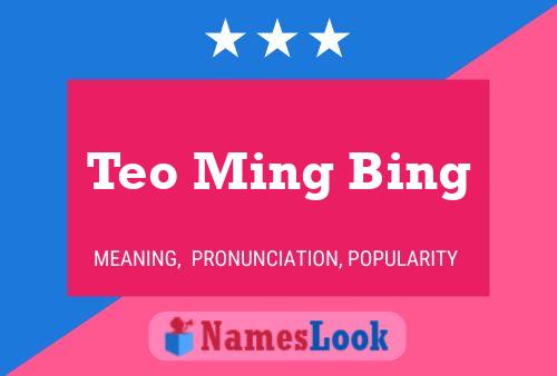 Teo Ming Bing Namensposter