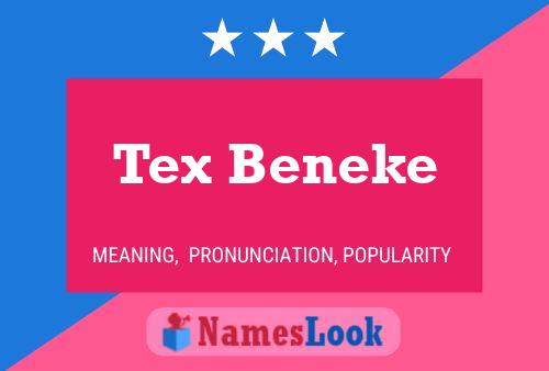 Tex Beneke Namensposter