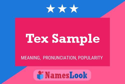 Tex Sample Namensposter