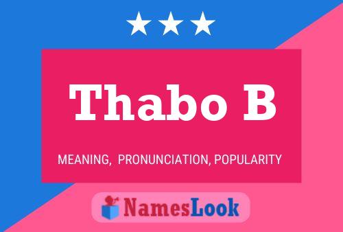 Thabo B Namensposter