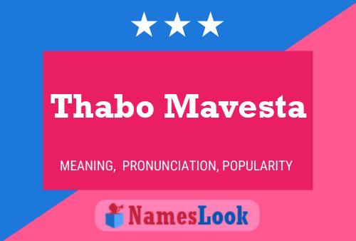 Thabo Mavesta Namensposter