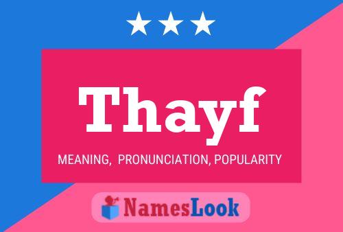 Thayf Namensposter