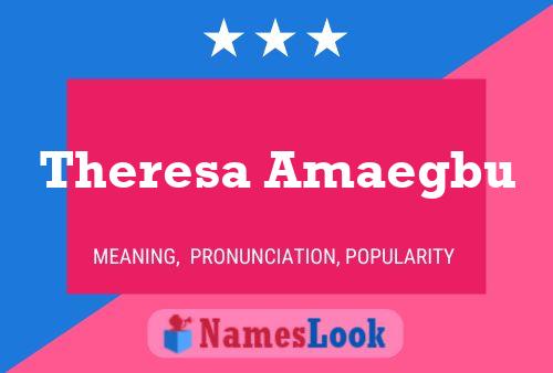 Theresa Amaegbu Namensposter