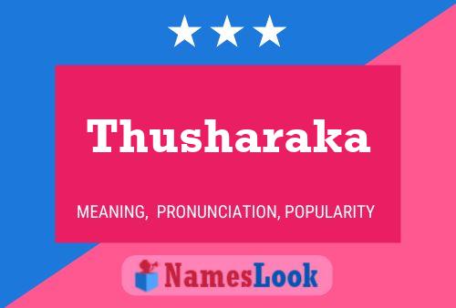 Thusharaka Namensposter